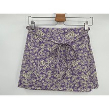 Topshop Wrap Swim Skirt Coverup Sz S US 4-6 Purple Floral Festival Y2K - £14.62 GBP