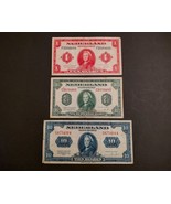 Netherlands gulden banknotes from 1943, US dollar design, World War 2 - $121.72 CAD