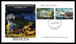 1975 BERMUDA FDC Cover - 200th Anniversary Gunpowder Plot, Hamilton &quot;1&quot; P1 - £2.31 GBP