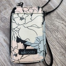 Sakroots Duo Wristlet &amp; Crossbody Travel Bag Smartphone Artist Circle Peony - £19.69 GBP