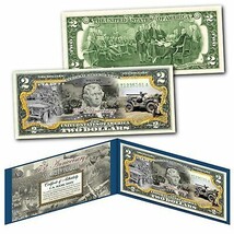 WILLYS MB JEEP - End of WWII 75th Anniversary V75 - Authentic $2 U.S. Bill - $283.58 MXN