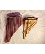 Handmade Peruvian Pan Flute: 13 Pipes with Native Fabric Case - $1,363.64 MXN