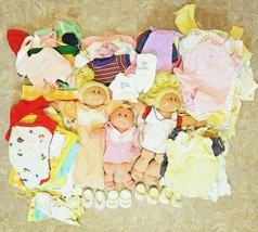 Lot of 96 3 Cabbage Patch Kids Dolls 93 outfits socks shoes tops bottoms bedding - $284.99