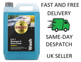 Simoniz 2 in 1 Shampoo &amp; Snow Foam Removes Dirt Streak Free Shine  5L TH217 - $18.91