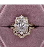 Lab Grown Radiant Cut 2.75 Ct E/VVS2 CVD Diamond 14k Yellow Gold Engagem... - $2,750.00