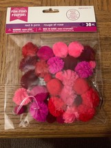 Red And Pink Pom-Poms - £12.43 GBP