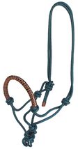 Cob Nylon Braided Rhinestone Noseband Rope Halter 606SE-HunterGreen - $16.99