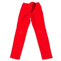 Jacadi Kids Red Corduroy Pants Girls 8 Adjustable Waist Straight Leg - $23.04