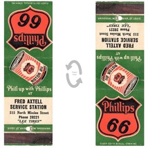 Vintage Matchbook Cover Axtell gas station Mt Pleasant MI 1940s Phillips... - £7.82 GBP