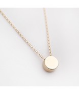 Tiny Dot Necklace-Small Disk Necklace-Dainty Dot Necklace-Simple Dot Nec... - $5,576.29 MXN