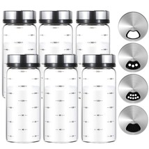 6 Pack Glass Spice Jars, 7 Oz Salt And Pepper Shakers With Adjustable Pour Holes - $33.99