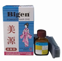 Japan made Bigen Powder Hair Dye 6g x 5 packs Color C - Dark Brown - $23.90