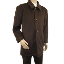 Men's Pea Top Coat Veronesi Wool Cashmere ARNO Brown 46 Regular image 4