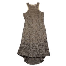 Coco Avante Dress Womens M Brown Floral Sequin Lace Halter Neck Back Zip... - £20.43 GBP