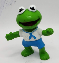 1986 Muppet Babies Figurine McDonald&#39;s Happy Meal Toy Kermit The Frog PVC - £2.25 GBP