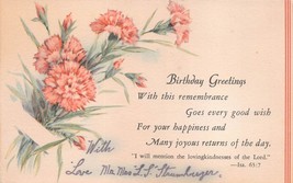Antique Postcard Birthday Greetings - £3.00 GBP