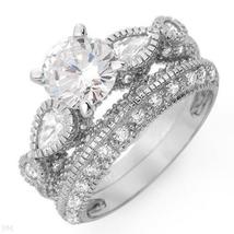 0.70 Ct Round Cut Diamond Wedding Engagement Ring 14k White Gold Finish 925 - £99.64 GBP