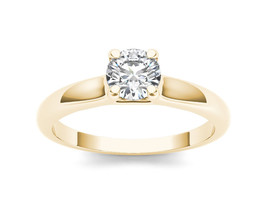 14K Yellow Gold 7/8ct TDW Diamond Classic Engagement Ring - £2,902.63 GBP