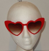 Red Heart Shaped Sunglasses Women’s Retro Style Shades Brown Gradient Lens - $14.80