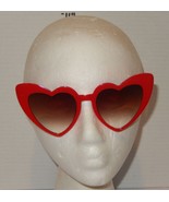 Red Heart Shaped Sunglasses Women’s Retro Style Shades Brown Gradient Lens - $14.80