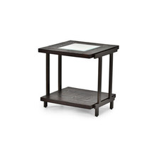 Rustic Industrial End Table - Rich Wood Tabletop, Roomy Bottom Shelf - $129.47