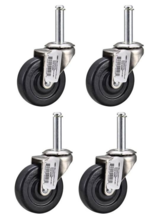 Swivel Caster 2-1/2&quot; D 85 lb Soft Rubber, Black - Projex 9197 (4-Pack) - $31.67