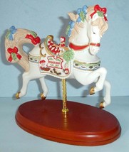 Lenox 2018 Christmas Carousel Horse Figurine Santa&#39;s Fudge Shop 878315 New - $145.90