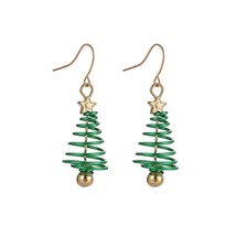 Christmas Tree Wreath Crutch Gift Box Santa Claus Snowman Earrings For Women Big - £10.53 GBP