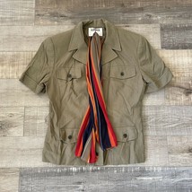 Vintage Kasper for ASL Short Sleeve Jacket Women&#39;s size 6 Olive Green - $14.88