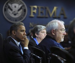 President Barack Obama at FEMA Headquarters with Cabinet Photo Print - £7.03 GBP