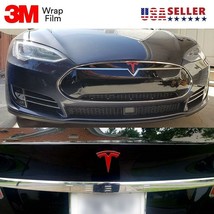 Tesla Model S Fascia Nose Cone Frunk and Trunk Emblem Sticker Decal Overlay - $16.99