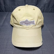Life is Good Flex Fit Embroidered Salmon Trout Fish Cap Baseball Hat Yellow - $11.95
