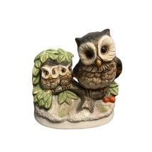 Vintage Homco Porcelain Owl Family Mom and 2 babies - $14.80