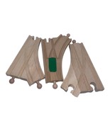3 pieces Curved Switching Track Wooden Train Thomas Brio Replacement Add-On - $15.81