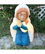 Nativity Vtg Lighted Mary General Foam Plastics Blow Mold 27&quot; Made in th... - $39.55