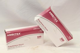 Ambitex Plg6505 Gloves Disposable Synthetic Polyethylene 2 Boxes of 500 - $25.47
