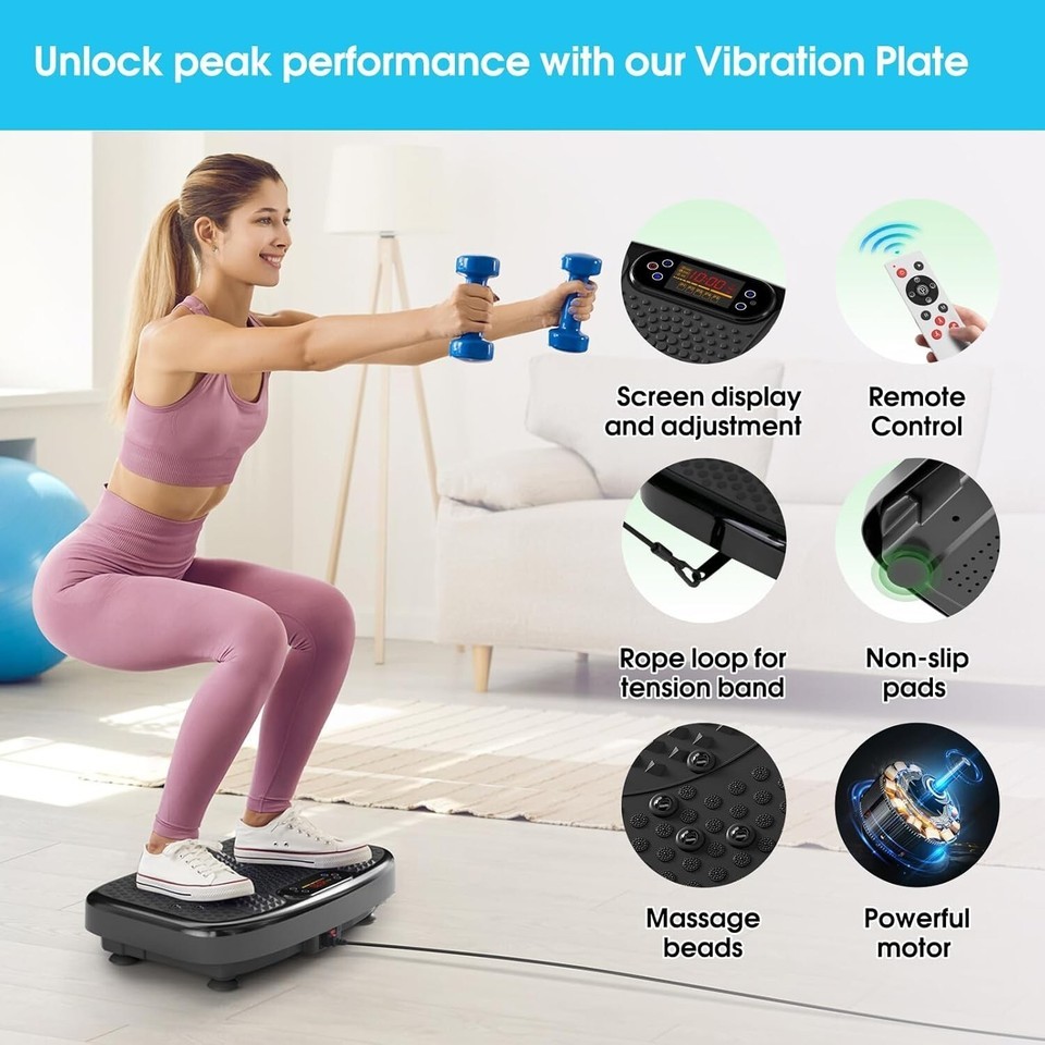 Versatile Vibration Exercise Platform 400 lbs for Lymphatic Drainage & Strength Item image 5