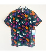 NWT Disney Parks The Little Mermaid Short Sleeve Shirt Top Camp Button S... - $34.45 CAD
