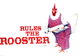 Hen T-shirt M White Rules the Rooster Farm Humor Crew Neck Unisex Cotton... - £18.20 GBP