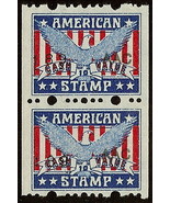 "American Stamp" Red, White and Blue W/Eagle Cinderella - $62.27 MXN