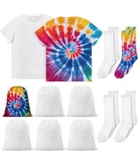 Coume 12 Pcs Tie Dye Party Supplies Includes 6 Cotton Drawstring Backpac... - $1,028.50 MXN