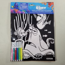 Finding Dory Velvet Coloring Sheet with Markers Black Velvet Sheet Rare New - $9.88