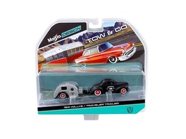 Maisto Willys Traveler Trailer 1/64 Scale Diecast Model Matt Black Finish - €51,16 EUR