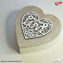 Handmade Wood Art Decorative Jewellery Trinket Box - £18.01 GBP