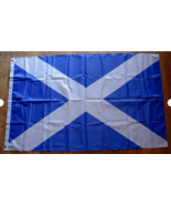 Vintage Scotland Large Flag Banner 2 Side Blue White 60x34&quot; - £6.29 GBP