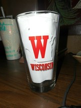 WISCONSIN BADGERS LIBBY&#39;S BUD LIGHT BEER Glass Pint Vintage Budweiser BE... - £7.96 GBP