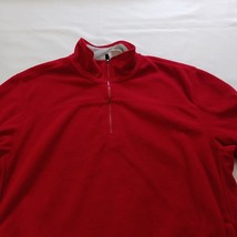 Hanes HN470100 Men's Red 1/4 Zip Pullover Sweater Long Sleeve Size Medium image 6