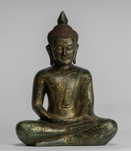 Ancien Khmer Style Bois Assis Statue De Bouddha Dhyana Méditation Mudra 28cm/11&quot; - £241.10 GBP