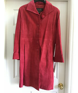 NEW: Terry Lewis: Classic Luxuries, Cherry Red Suede Leather Duster: Siz... - $129.99