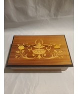 Vintage Italian Marquetry Wooden Box Jewelry  - $667.32 MXN